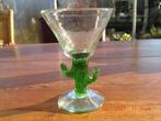 1 groot Wijnglas in de vorm van een cactus, Ophalen of Verzenden, Minder dan 50 cm, Groen, Glas