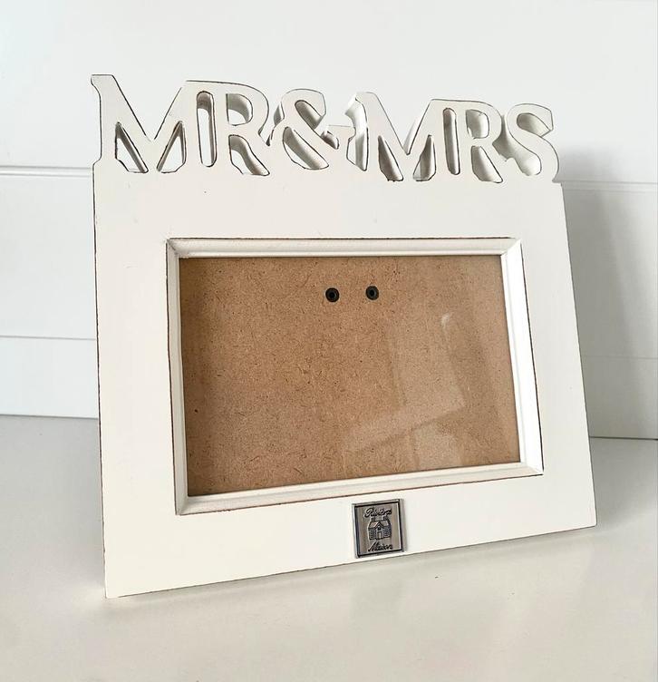 Riviera Maison Mrs & Mrs Fotolijst wit, Audio, Tv en Foto, Fotografie | Fotolijsten, Zo goed als nieuw, Ophalen of Verzenden