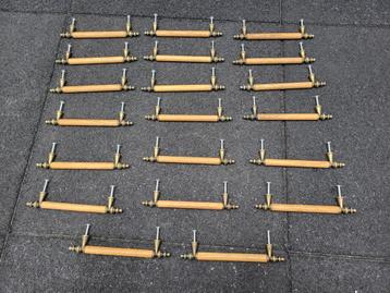 20x 128mm  hout met messing/bronze handgrepen keukenblok beschikbaar voor biedingen
