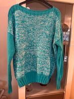 Turquoise Hand Gebreide Trui maat 52, Blauw, Trui of Vest, Ophalen of Verzenden, Zo goed als nieuw