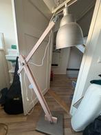 Staande lamp - Mat brons/zilver, Ophalen, Zo goed als nieuw, Hout, 150 tot 200 cm
