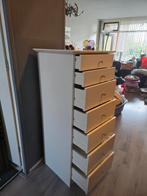 Witte ladekast met 6 lades, Overige materialen, 100 tot 150 cm, Zo goed als nieuw, Met lade(s)