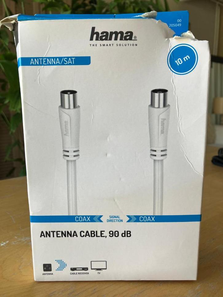 HAMA Antenne kabel 90 dB, HDTV - 10 meter: NIEUW IN DOOS!, Doe-het-zelf en Verbouw, Elektra en Kabels, Nieuw, Kabel of Snoer, Ophalen of Verzenden