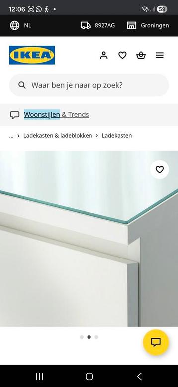 Malm glasplaat wit 160x48 - afbeelding 2