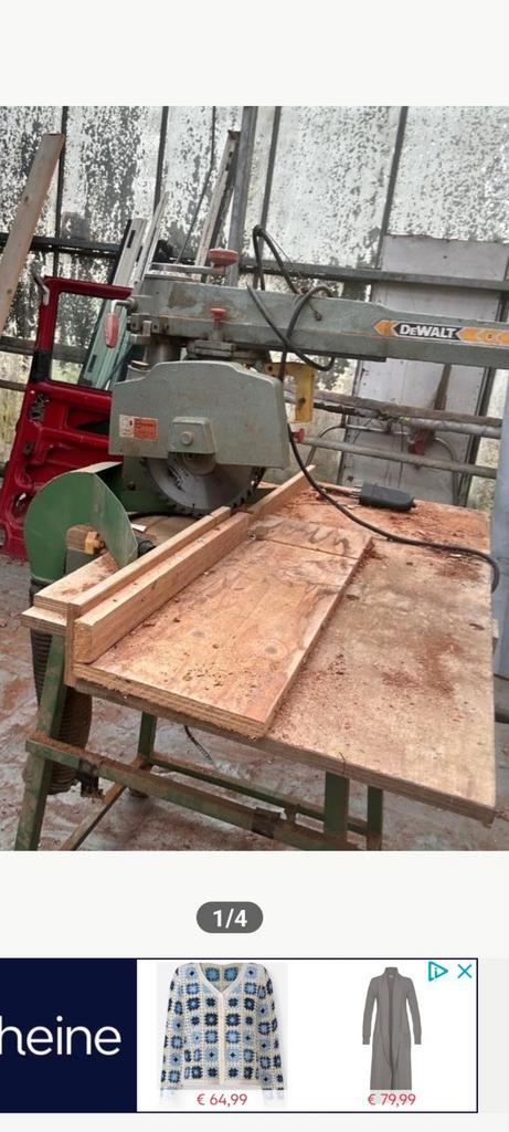 De walt radiaalzaag + veel extra zaagbladen., Doe-het-zelf en Verbouw, Gereedschap | Zaagmachines, Gebruikt, Afkortzaag, 1200 watt of meer