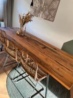 Mooie op maat gemaakte tafel en bankje, Huis en Inrichting, Ophalen, 200 cm of meer, 50 tot 100 cm, Zo goed als nieuw