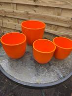 Binnen bloempotten  oranje, Tuin en Terras, Bloempotten, Ophalen, Rond, Binnen, Zo goed als nieuw