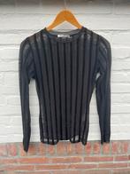 Stradivarius mesh velvet zwarte top longsleeve maat S kerst, Kleding | Dames, Tops, Ophalen of Verzenden, Zo goed als nieuw, Zwart