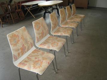 6 Pagholz vintage sedus stoll stoelen kunststof/RVS beschikbaar voor biedingen