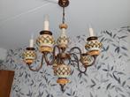 Vintage keramische handbeschilderde kroonluchter, Ophalen, Gebruikt