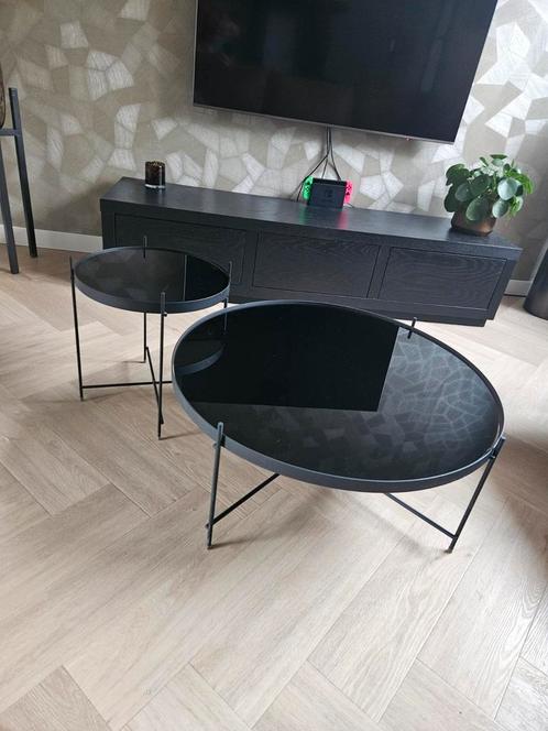 Zuiver Cupid salontafel. 2 maten. rond. zwart, Huis en Inrichting, Tafels | Salontafels, Gebruikt, Minder dan 50 cm, 50 tot 100 cm