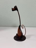 Hond sculptuur beeld beeldje kunst art metaal vintage 30cm, Ophalen of Verzenden