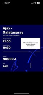 Ajax - Galatasaray ticket vak 420, Eén persoon