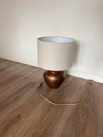 Vintage keramische tafellamp met stoffen kap, Ophalen of Verzenden
