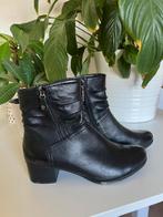 Zwarte leren laarzen 38 (nieuw) en kort gebruikt paar, Ophalen of Verzenden, Nieuw, Zwart, Lage of Enkellaarzen
