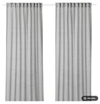 Gordijn Hilja Ikea lichtgrijs 10x (vijf paar), Gebruikt, 100 tot 150 cm, 200 cm of meer, Ophalen of Verzenden