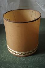 vintage grote lampenkap borduurrand nep varkensblaas leer, Huis en Inrichting, Lampen | Lampenkappen, Gebruikt, Vintage, Ophalen of Verzenden