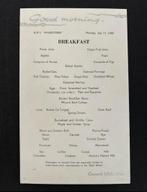 R.M.S. Mauretania, Breakfast Menukaart 1949, Verzamelen, Scheepvaart, Ophalen of Verzenden, Zo goed als nieuw, Motorboot