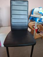 4 Zwarte Eethoekstoelen van Leen Bakker - Nette Staat, Huis en Inrichting, Ophalen, Kunststof, Gebruikt, Zwart