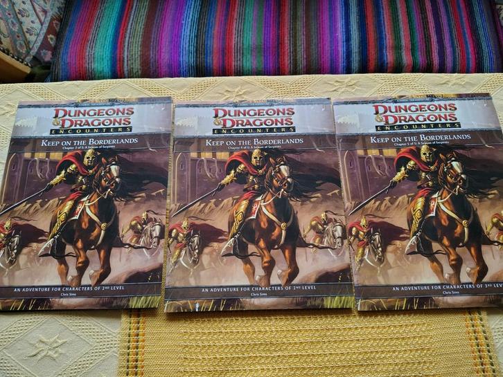 D&D Encounters,  - Keep On The Borderlands 3 t/m 5, Hobby en Vrije tijd, Gezelschapsspellen | Bordspellen, Zo goed als nieuw, Vijf spelers of meer
