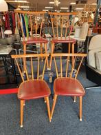 Set van 4 vintage stoelen, Gebruikt, Vintage, Vintage, Hout