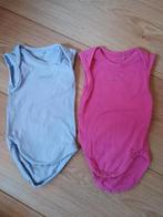 Twee mouwloze rompers, maat 50, Nacht- of Onderkleding, Meisje, Ophalen of Verzenden, Zo goed als nieuw