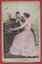 Romantiek - Stelletje bij een piano of orgel - jr. '20, Verzamelen, Ansichtkaarten | Themakaarten, Ophalen of Verzenden, 1920 tot 1940