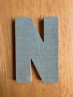 Grote letter N - hout - grijs, Huis en Inrichting, Woonaccessoires | Overige, Ophalen of Verzenden, Zo goed als nieuw