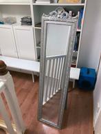Zilverkleurige staande passpiegel, 35 x 145 cm, stijl barok, Huis en Inrichting, Ophalen, Minder dan 50 cm, 100 tot 150 cm, Zo goed als nieuw