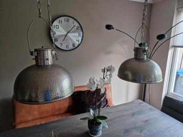 Zilverkleurige hanglampen set van 2, industriele look beschikbaar voor biedingen
