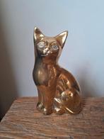 Messing,koper poes beeldje, Antiek en Kunst, Antiek | Koper en Brons, Ophalen of Verzenden
