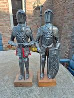Twee ridders met harnas van metaal mooi decoratiemateriaal, Ophalen of Verzenden
