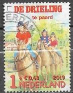 NL 1 + 0,43 Kinderzegel - De Drieling te paard - 2019, Postzegels en Munten, Postzegels | Nederland, Verzenden, Na 1940, Gestempeld