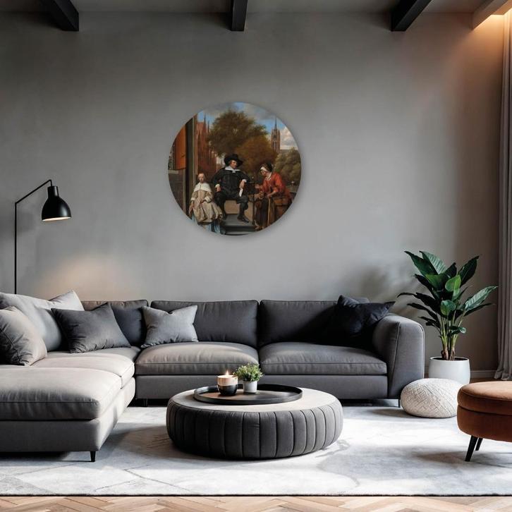Muurcirkel De burgemeester van Delft en zijn dochter, Huis en Inrichting, Woonaccessoires | Wanddecoraties, Nieuw, Ophalen of Verzenden