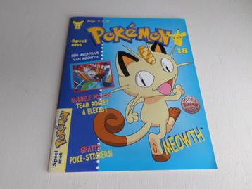 Pokemon Magazine 18- Meowth 2002 Met Poke Poster & Stickers beschikbaar voor biedingen