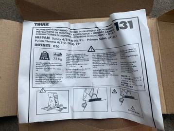 Thule dakdragers voor Nissan Primera incl voetenset beschikbaar voor biedingen