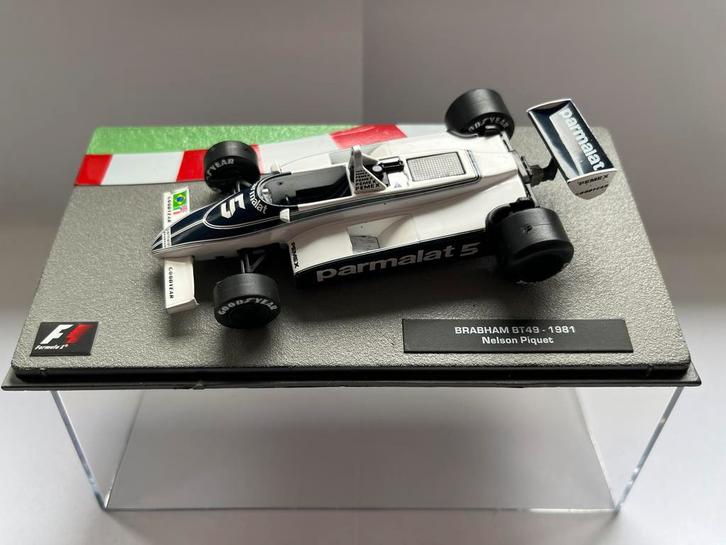 Brabham BT49 – Nelson Piquet – 1981 | schaal 1:43, Hobby en Vrije tijd, Modelauto's | 1:43, Zo goed als nieuw, Auto, Overige merken