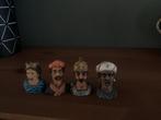 Gaper Set van 4 - Gips Replica's, Ophalen of Verzenden