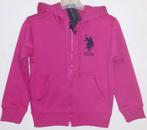 Maat 140/146 *US Polo Assn hooded sweatvest fuchsia NIEUW.a, US Polo Assn., Meisje, Trui of Vest, Nieuw