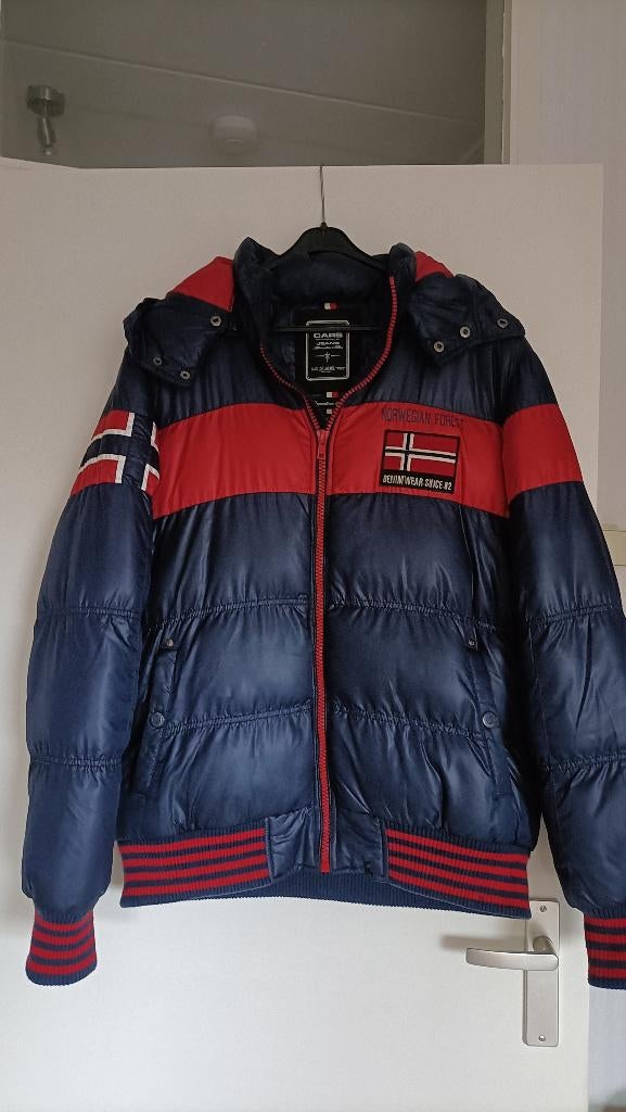 Cars Jeans heren winterjas, L, Kleding | Heren, Jassen | Winter, Cars Jeans, Maat 52/54 (L), Blauw, Ophalen of Verzenden