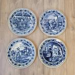 4 Antieke wandborden Delfts blauw Goedewaagen " ambachten ", Antiek en Kunst, Antiek | Keramiek en Aardewerk, Ophalen of Verzenden