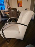Te koop 2 witte fauteuils., Ophalen of Verzenden, Gebruikt, Minder dan 75 cm, 50 tot 75 cm