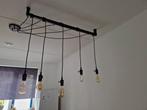 Industriele loftbar hanglamp met 5 lampen, Ophalen, Zo goed als nieuw, Minder dan 50 cm