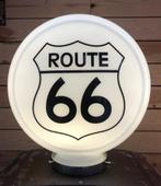 Route 66 glazen benzinepomp globe decoratie reclame bol, Reclamebord, Ophalen of Verzenden, Zo goed als nieuw