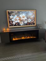 Puuur Tv kast met haard, Ophalen, Zo goed als nieuw, Vrijstaande haard, Elektrische haard