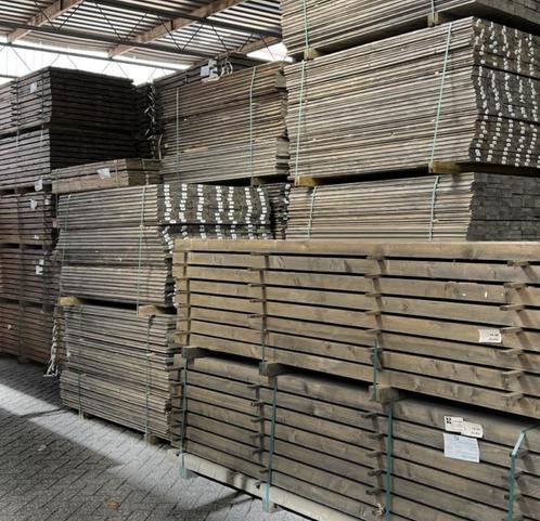 Tuinhout | old grey | regel | blokhutprofiel | vuren | paal, Tuin en Terras, Palen, Balken en Planken, Nieuw, Balken, 250 cm of meer