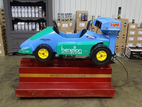 Kiddy Ride F1 Auto Benetton / Kinder Botsauto Elektrisch, Verzamelen, Automaten | Overige, Gebruikt, Ophalen