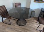 Ronde Glazen Eettafel | Round Glass Dining Table, Ophalen, Rond, Modern, Vier personen