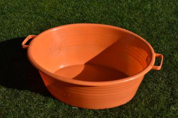 vintage retro knal oranje mega grote kunststof teil zwembad beschikbaar voor biedingen