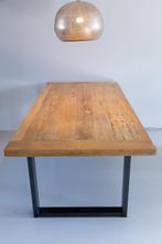 Unieke leeftafel Meneer van Hout – Oud van Hout, Huis en Inrichting, Tafels | Eettafels, Ophalen, Gebruikt, 200 cm of meer, 50 tot 100 cm